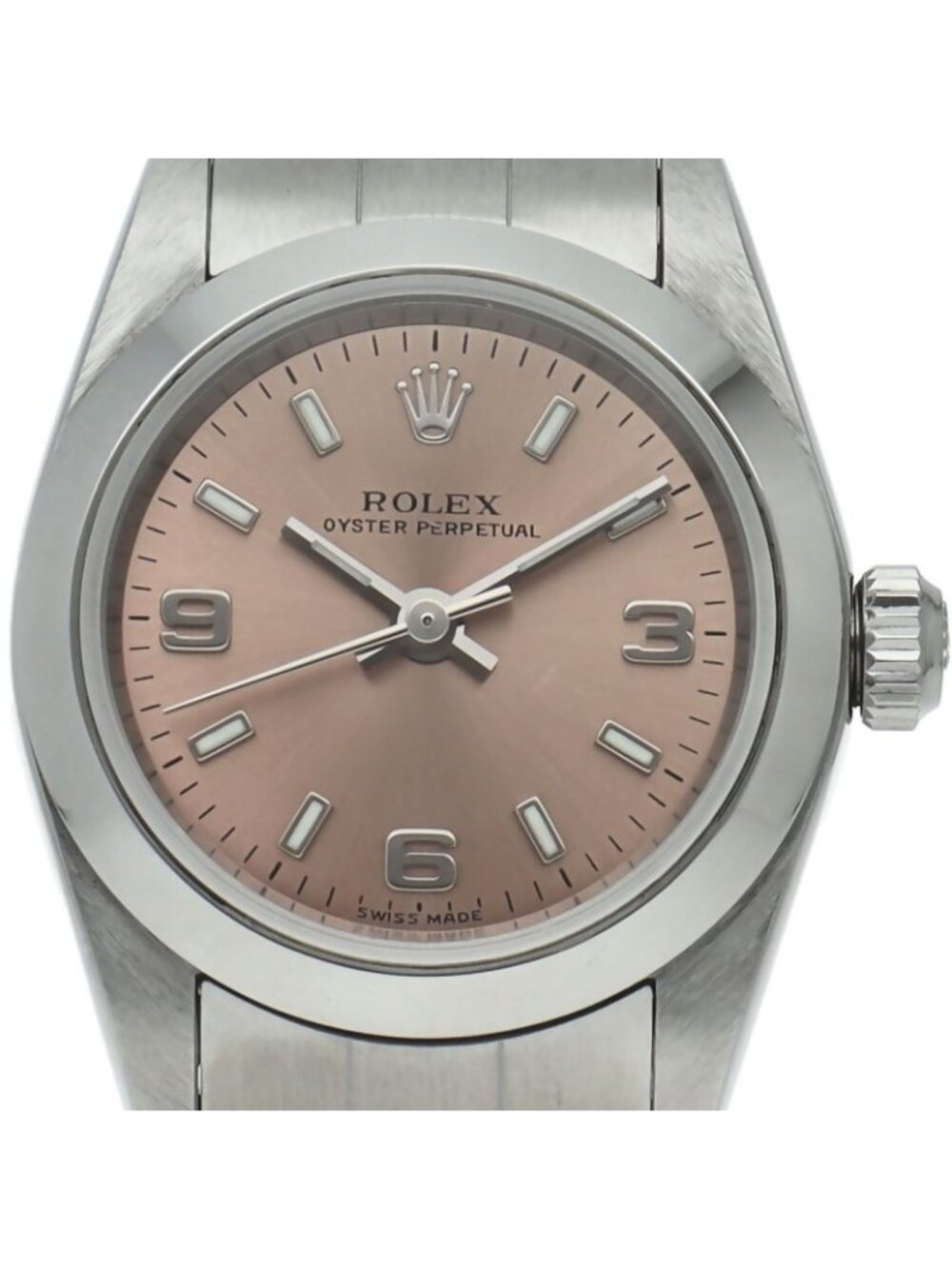 Rolex Oyster Perpetual Watch SS Pink